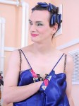 Cute sissy in hair-curlers fucked silly